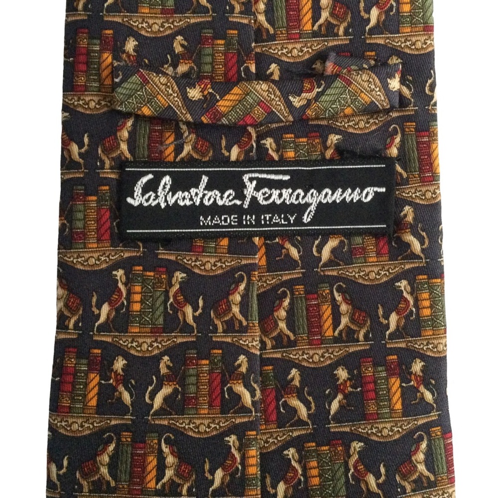 Salvatore Ferragamo Silk Tie NWOT - Picture 8 of 9